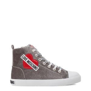 Love Moschino Womens Grey Suede Sneaker